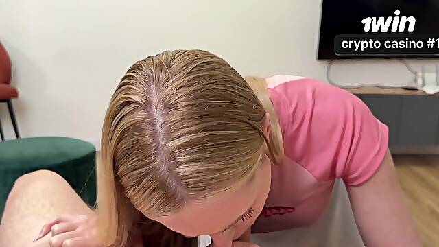 A BUSTY BLOND WENT TO A MASSAGE SALON AND GOT A LITRE OF GOO DOWN HER MOUTH - IM NOT CHEATING ON MY BOYFRIEND