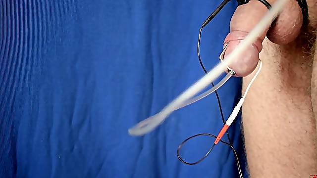 Super-hot climax from sounding ESTIM to jizz in the tubule