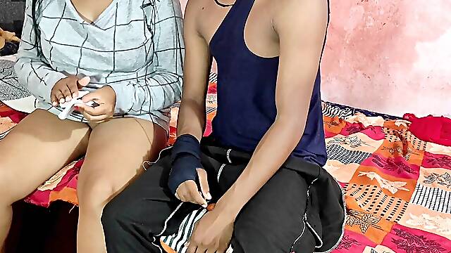 Indian Close Up Chudai Step step-sister was called to bed by the senior brutha with excuses.
