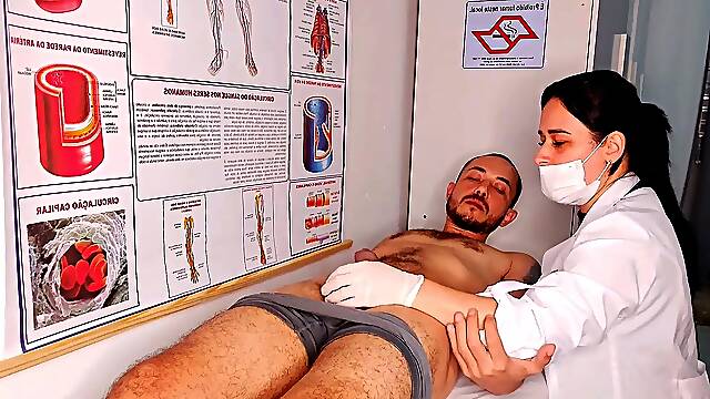 Oops... my knob got an erection in front of the nurse.