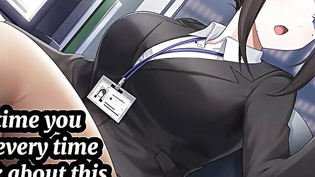 (HENTAI JOI) Obey your Boss and Clean her Feet (femdom, humiliation, feet)
