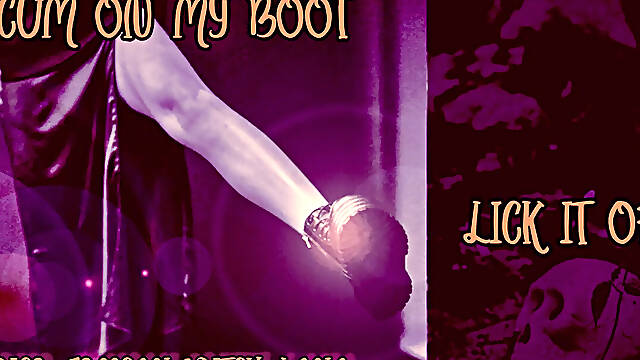 AUDIO ONLY - Cum on my boot lick it off