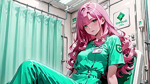 Pink Hair Nurses Afternoon Whispers: From Lazy Gaze to Fingertips Trembling