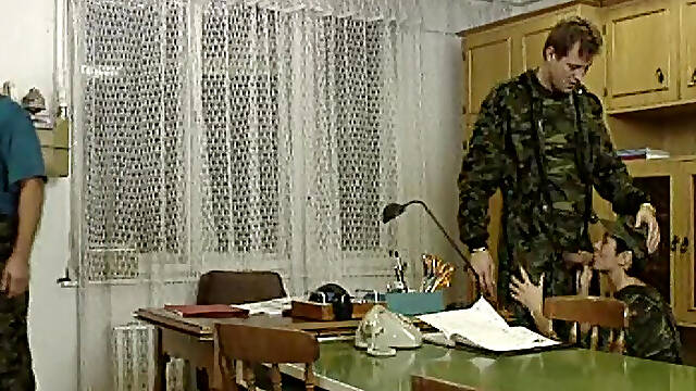 French Solider Pounded and Covered with Cum