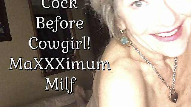 Squirting Granny Sucks Cock B4 Cowgirl! Maxxximummilf