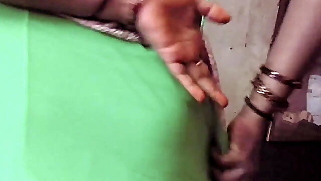 Desi Tamil Slut Wife Renu No Bra Blouse &amp; No Panty Petticoat Saree Tease for Secret Lover! Indianhotwifex