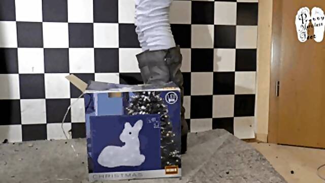 Light decoration crushed under Boots