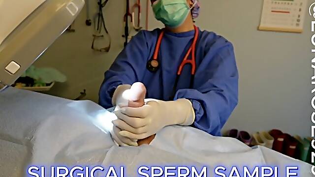 17 min BG Surgical Roleplay POV watch me collect a sperm sample from MrPatientX while he is under! Watch me slowly jerk him off in MANY POV’s all fully wearing surgical PPE & gloves