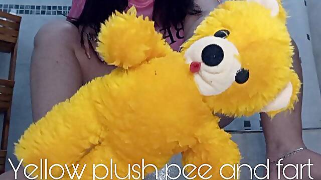 Yellow plush pee and fart