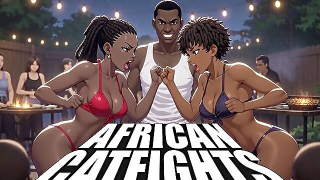 African Catfight - Neighbours Noise Complaint Turns Nasty