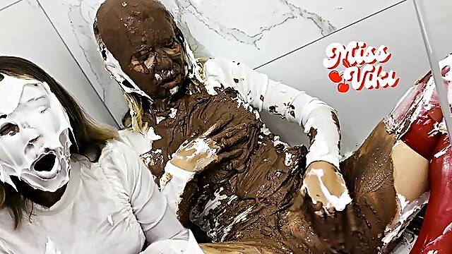 Pies in the Face and I Sit on It! Pudding! Jerking Off!