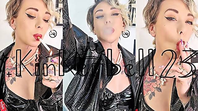 Smoking hot hairdresser is here to shave your head and tease you as you watch her chainsmoke - Kinkerbell23