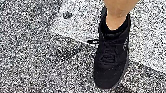 Power walk to the bus stop