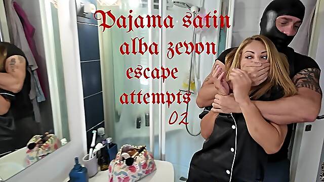 Pajama Satin Alba Zevon Escape Attempts 02 - 2K