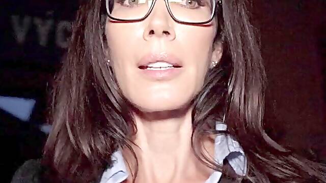 HD POV video of brunette Shay Sights getting cum in mouth