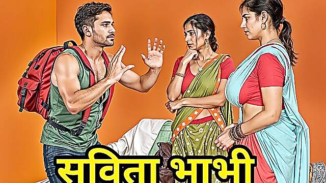 Desi Indian Savita Bhabhi and Piya Bhabhi Fucked with Stranger Man