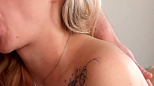 A Big-ass Blonde Came for a Massage, but Got a Dick in Her Mouth