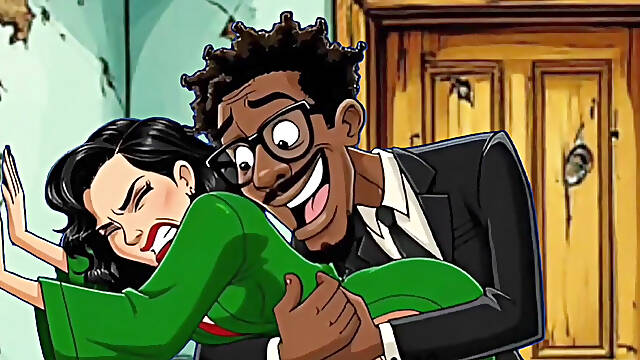 Slut Wife Fucked in Dirty Public Toilet. Cartoon