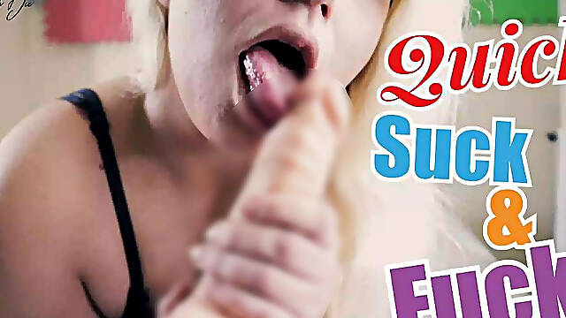 Quick Dildo Suck and Fuck