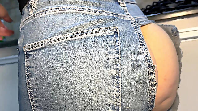 Sexy House Maid in Ripped Jeans - Free Use