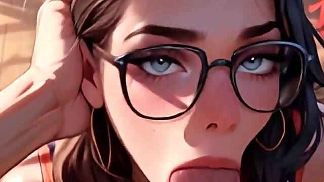 Ai Anime Cheerleader Seduction - POV Blowjob & Explosive Ending!