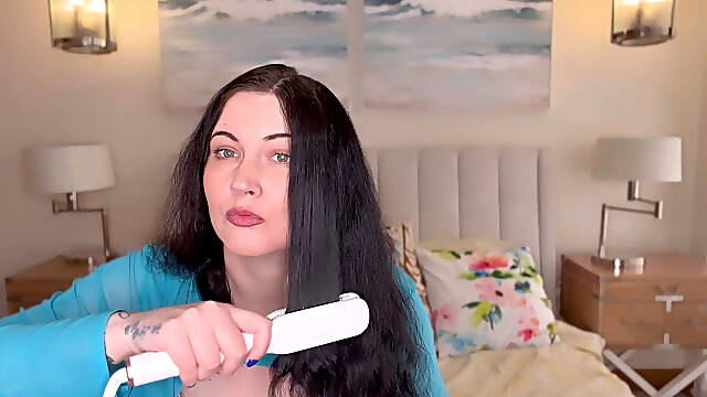 Miss Ffw Straightens Her Hair After Washing It