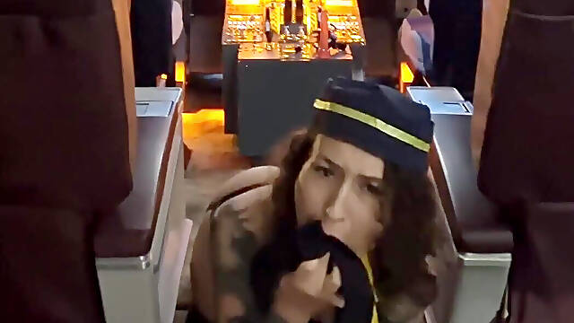 The Flight Attendant Boards in 7th Heaven on the Plane