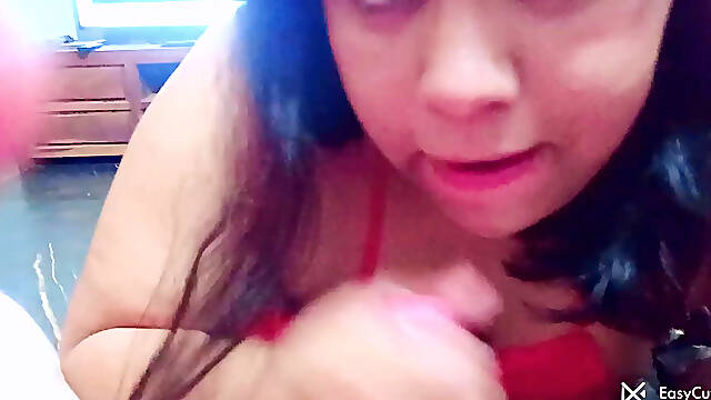 Blowjob Latina End with Cum in Her Mouth