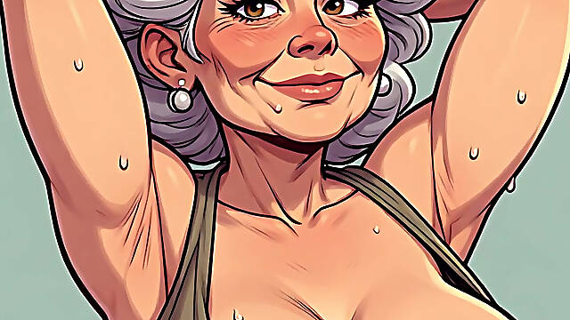 Sexy Cartoon Grannies Areola Slip