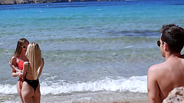 Alberto Blanco's massive cock pleases Stacy Cruz and Elena Vedem in a wild outdoor adventure